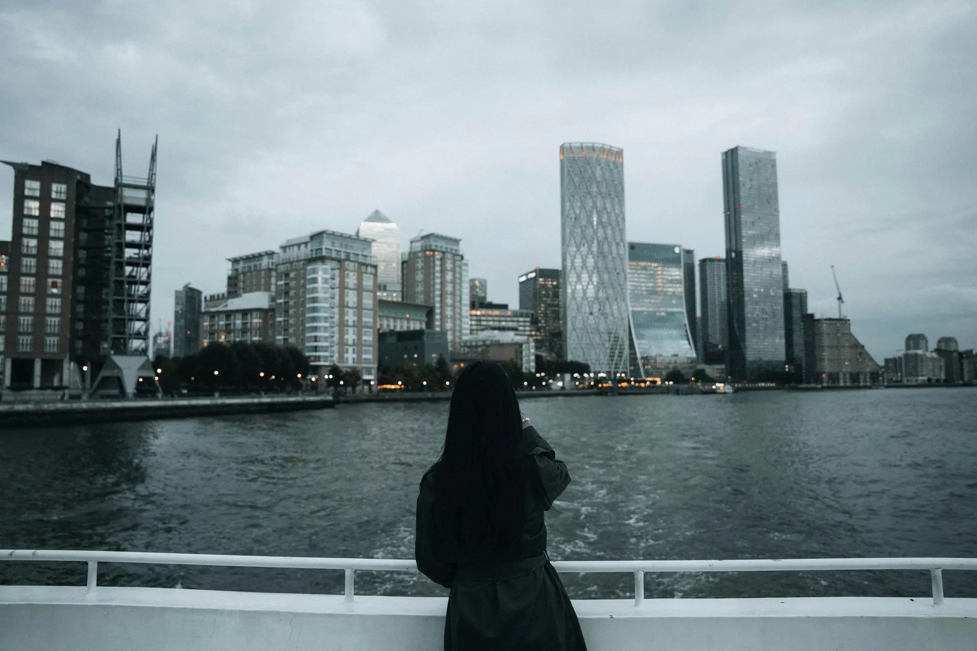 Solo traveller looking over an English city viewpoint